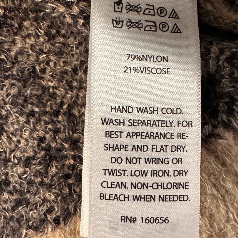 Joie Window Pane Plaid Camel & Black Cardigan Very Soft - Picture 5 of 9